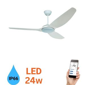 מאוורר תקרה הוואנה "60 מוגן מים IP66 עם תאורה 24W+ שלט HAVANA LED 60" Nisko