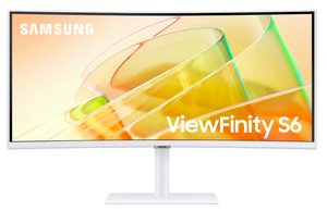 מסך מחשב ‏34 ‏אינטש Samsung ViewFinity S6 S34C650TAM UWQHD סמסונג צבע לבן