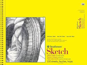 בלוק Sketch סקיצות/רישום+ספירלה | 35.6X43.2 ס"מ | 100דף | Strathmore