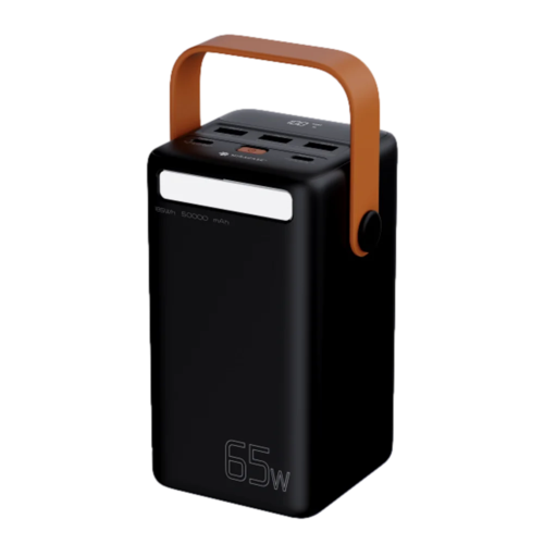סוללת גיבוי 50000mAh Miracase 65W עם תצוגת אחוזי סוללה וחיבורי USB ו-Type-C