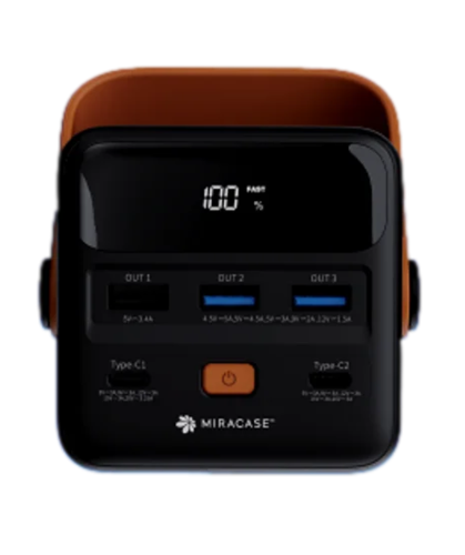 סוללת גיבוי Miracase 50000mAh 65W עם ידית נשיאה ותאורת חירום מובנית