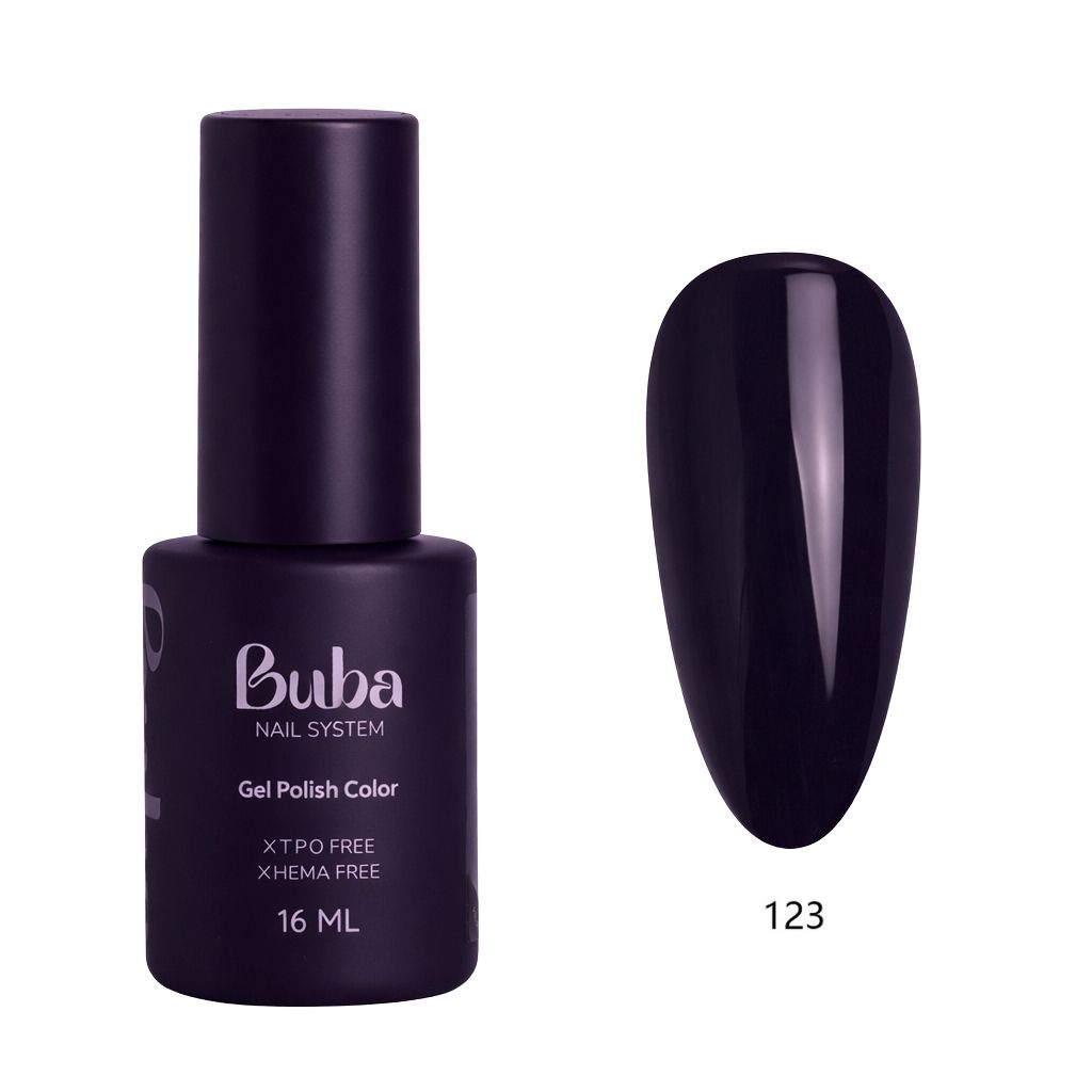 לק ג׳ל בובה 123 סגול שחור | BUBA Gel Polish