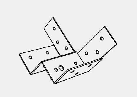 מחבר כסוף W שולחן 35*35