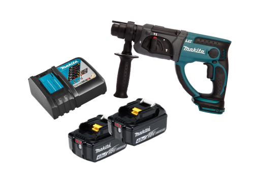 פטישון נטען 18V SDS-PLUS 202 | כולל 2 סוללות 4.0Ah ומטען – DHR202RME – Makita