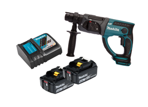 פטישון נטען 18V SDS-PLUS 202 | כולל 2 סוללות 4.0Ah ומטען – DHR202RME – Makita