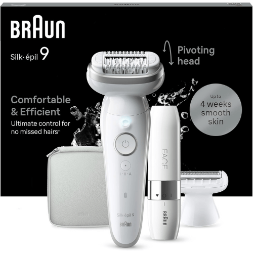 מסיר שיער סדרה 9 עם אביזר לפנים Braun Silk Epil 9 SES9-341