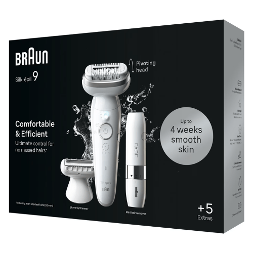 מסיר שיער סדרה 9 עם אביזר לפנים Braun Silk Epil 9 SES9-341