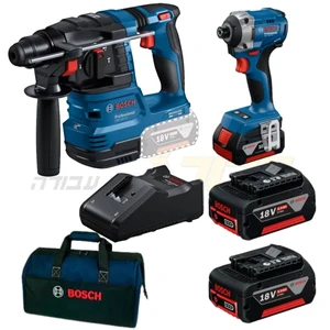סט כלים מקצועי BOSCH Professional 18V - כולל GDR 18V-215, GBH 18V-22, זוג סוללות 5.0Ah CoolPack מטען GAL 18V-40 ותיק נשיאה 15990.y25