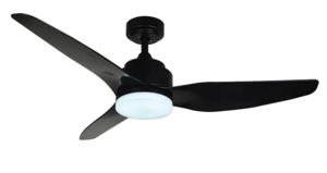 מאוורר תקרה "CCT 25W DALLAS 52 עם שלט-שחור מבית SEMICOM
