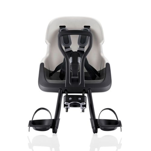 מושב פעוט קדמי לאופניים JOCKEY MINI עם ידית אחיזה וחיבור למוט הכידון - לבן Warm White