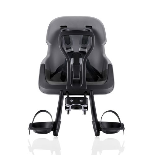 מושב פעוט קדמי לאופניים JOCKEY MINI עם ידית אחיזה וחיבור למוט הכידון - אפור Mineral Grey