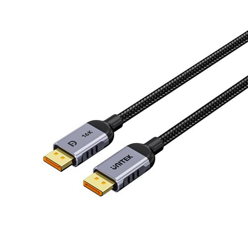 כבל DisplayPort 2.1 לגיימינג 2 מטר Unitek 16K Ultera HD C1626GY01