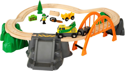 מסלול טעינה ופריקת בולי עץ עם גשר 24 חלקים