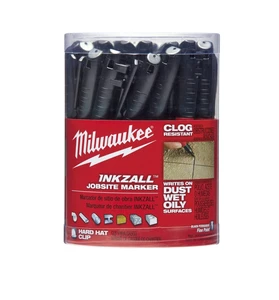 טוש סימון שחור דק Milwaukee קופסא של 36 יחידות