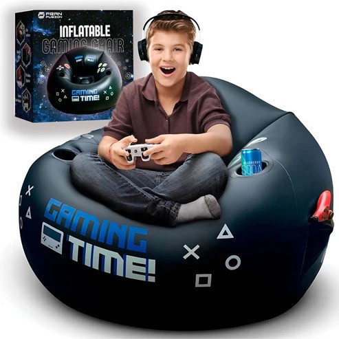 כיסא גיימינג והדום מתנפח לילדים