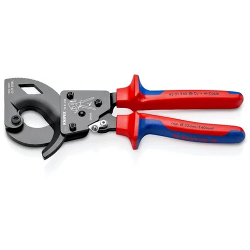 מספרי כבלים ראצ’ט מקצועיים 250 מ״מ דגם 9531250 Knipex קניפקס