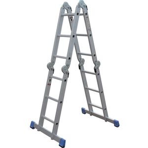 סולם אלומיניום רב מצבי מתקפל 4X4 שלבים עם מייצבים - DOFAIR MLSS-6160