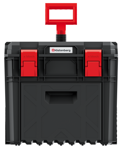 ארגז כלים נייד X BLOCK PRO TOOL TROLLEY 50 מגירות דגם KXB604050D מבית KISTENBERG עם ידית טלסקופית וגלגלים, כולל מגירה מיוחדת ופלטפורמת עבודה עד 120 ק