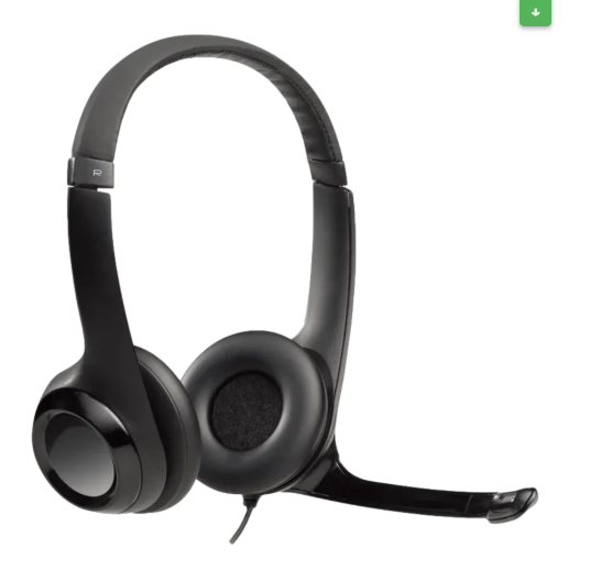 אוזניות סטריאו חוטיות Logitech H390 Wired USB Headset