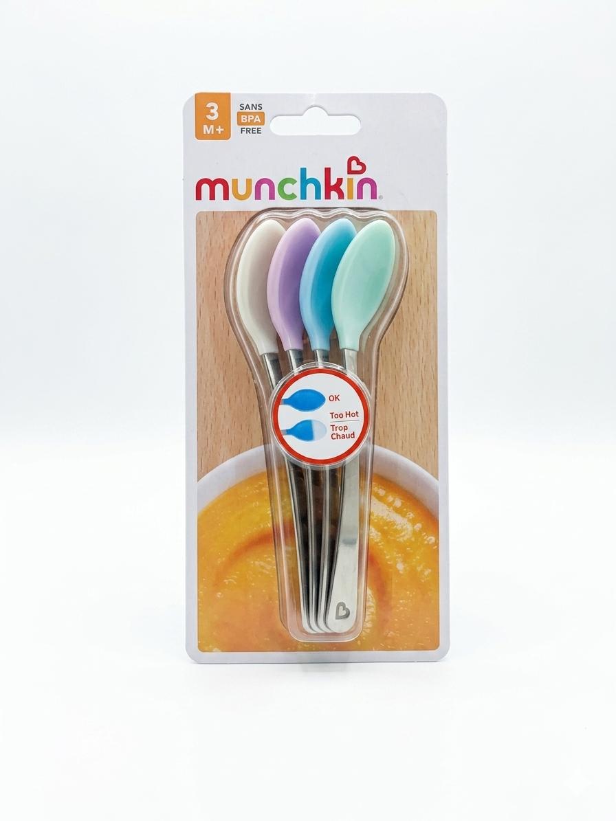 4 כפיות האכלה בטיחותיות משנות צבע munchkin