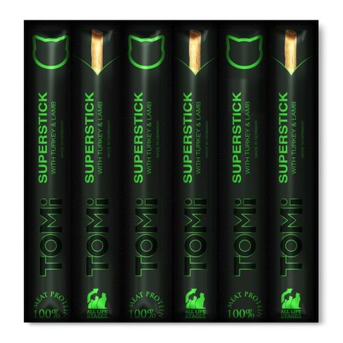 חטיף Tomi טומי חתול הודו וכבש 30 גרם (6 יחידות)