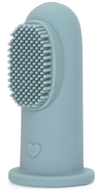 מברשת שיניים אצבע מסיליקון צבע כחול – Finger Tooth Brush