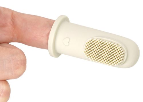 מברשת שיניים אצבע מסיליקון צבע כחול – Finger Tooth Brush