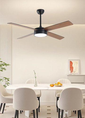  מאוורר חכם שחור/עץ PORTO 52 SMART 