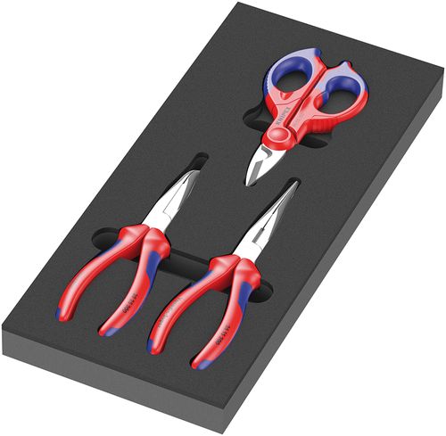 סט פליירים בספוג מוקצף 3 יח' KNIPEX pliers 9781