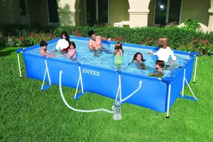 בריכת עמודים A מלבנית 4.5M X2.2M X 84CM כולל משאבה 600נ גלון ק1 28274