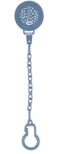מחזיק מוצץ עם שרשרת כחול Twigy