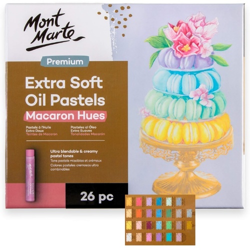 סט 26 גוונים פסטלי שמן רכים Mont Marte Extra Soft