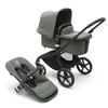 עגלת בוגבו פוקס 5 החדשה Fox 5 Bugaboo מתקפלת בקלות ביד אחת עם העריסה צבע ירוק יער