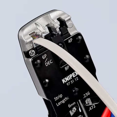 לוחץ מחברי טלפון מקצועי Western Plugs דגם 975112 Knipex קניפקס