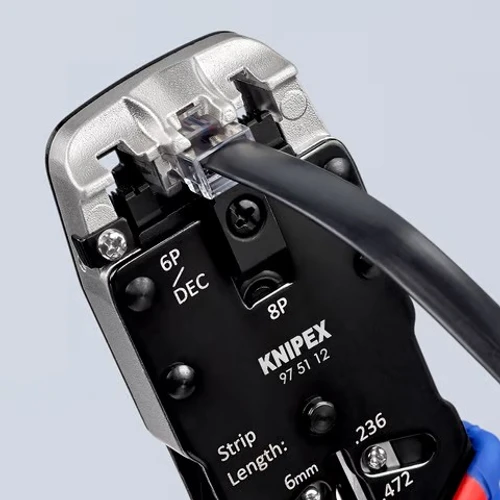לוחץ מחברי טלפון מקצועי Western Plugs דגם 975112 Knipex קניפקס