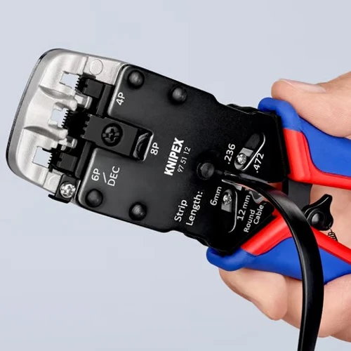 לוחץ מחברי טלפון מקצועי Western Plugs דגם 975112 Knipex קניפקס
