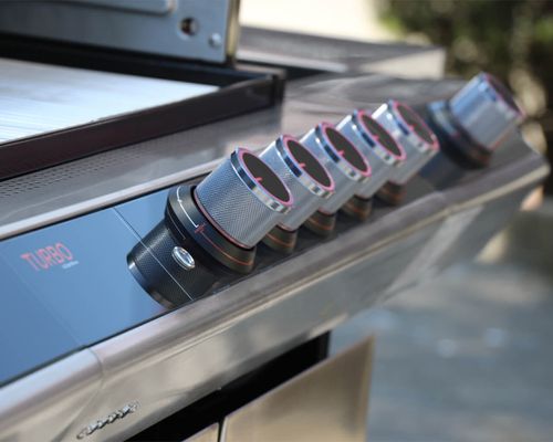 גריל גז Turbo Elite SB5 Ziegler & Brown - גריל מקצועי עם 5 מבערי אינפרא אדום, עגלה נייד וכירת צד עוצמתית לצלייה מקצועית