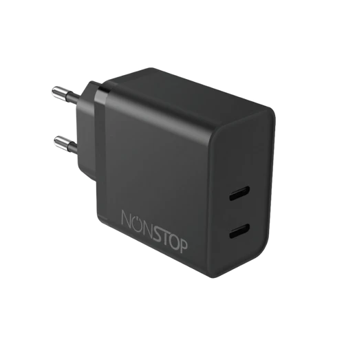 מטען בית שחור NONSTOP PowerLine 2*PD 45W