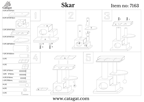 מתקן גירוד קטגט סקאר לחתול 7163 Catagat Skar