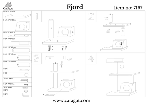 מתקן גירוד קטגט פיורד לחתול 7167 Catagat Fjord