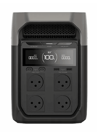 תחנת כוח ניידת DELTA 3 הספק 1.8-2.4kW קיבולת 1kWh סולארי 0.5kW