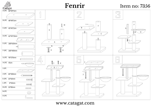 מתקן גירוד קטגט פנריר לחתול 7356 Catagat Fenrir