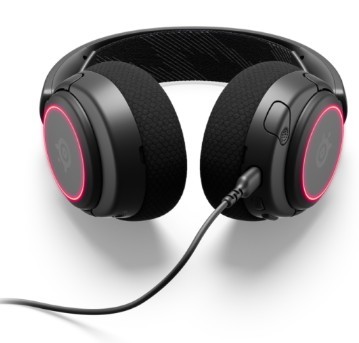 אוזניות גיימינג חוטיות Steelseries Arctis Nova 3 עם תאורת RGB ומיקרופון