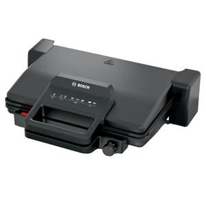 טוסטר לחיצה גריל BOSCH TCG3323 – עוצמתי 2000W עם פתיחה מלאה שחור יבואן רשמי