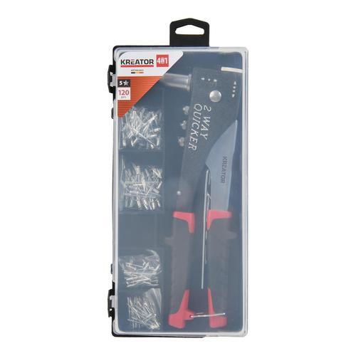 אקדח ניטים דו כיווני - 120 חלקים  ,106 KRTH62603  ,RIVETING PLIERS TWO-WAY - 120 PCS , ברקוד 5400338121210