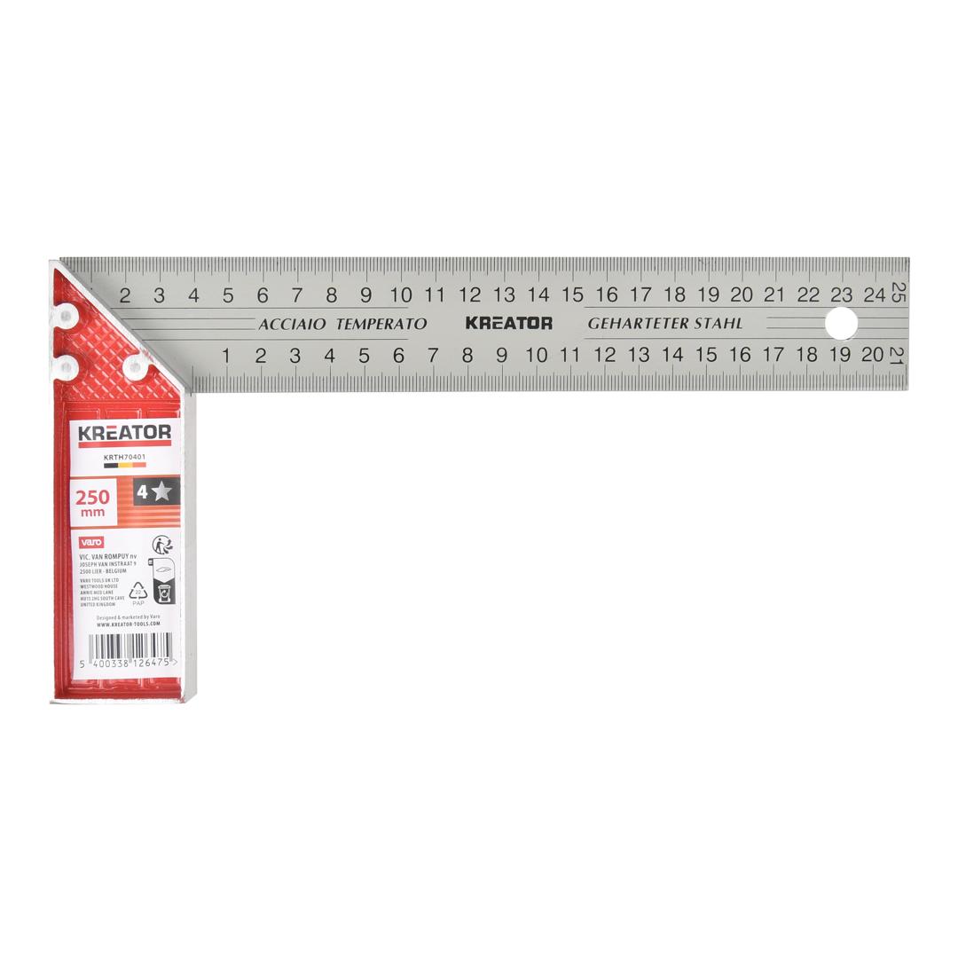 פלס זווית 90°/45°  250 מ"מ ,   106 ברקוד KRTH70401 ,5400338126475, TRY SQUARE 250MM