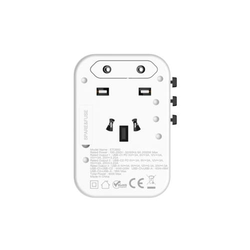 מתאם שקע בין-לאומי ETC650 65W – Energizer