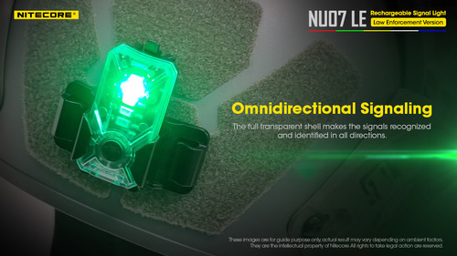 פנס גוף צ'קלקה משטרתי לביש NU07LE - NITECORE