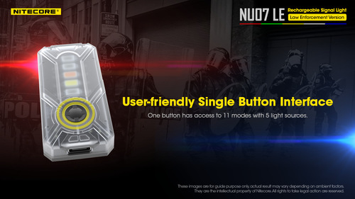 פנס גוף צ'קלקה משטרתי לביש NU07LE - NITECORE