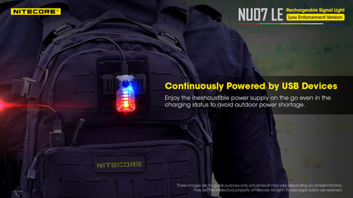 פנס גוף צ'קלקה משטרתי לביש NU07LE - NITECORE